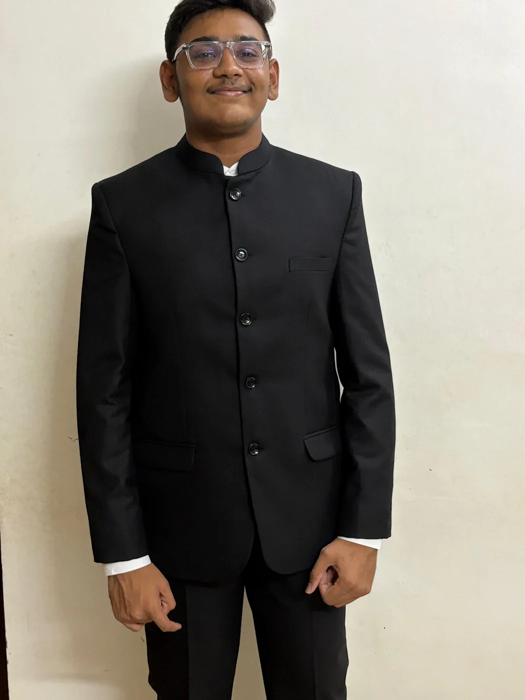 Sheffield customer in a tailored blazer